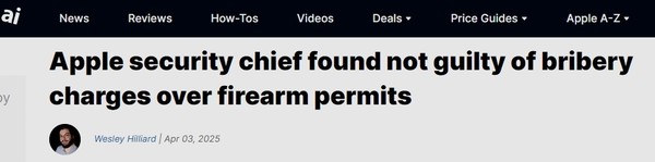 相关报道 苹果全球安全主管受贿指控终审无罪 三年司法程序落幕