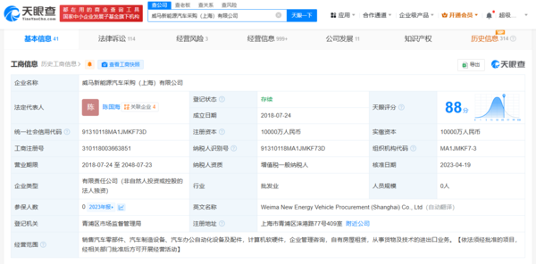 威马新能源汽车采购公司被申请破产 母公司陷债务危机 威马新能源汽车采购公司被申请破产 母公司陷债务危机
