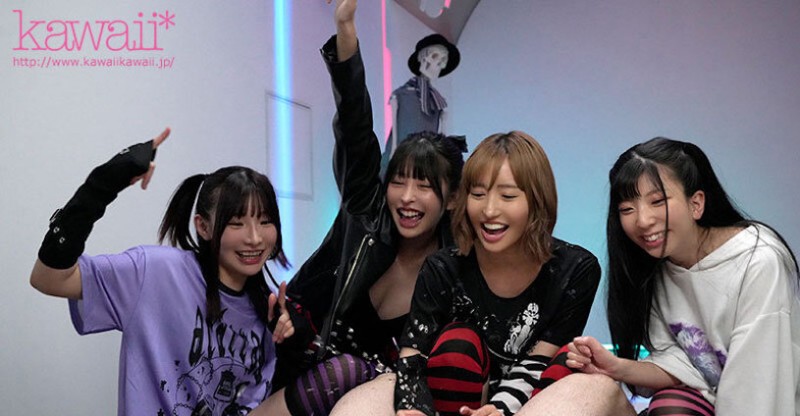 森日向子、百永さりな(百永纱里奈)、Nia、百咲みいろ(百咲未色)共演作品CAWD-618发布!「4位迷你裙长腿辣妹」逆5P调教,火辣腿交淫语不断!